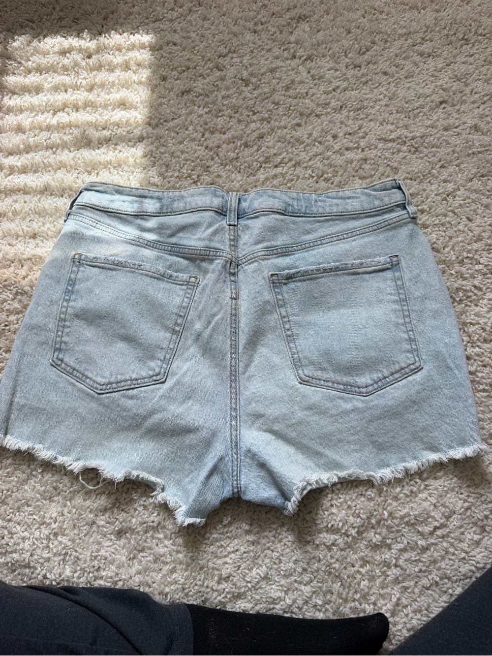 Old Navy Light Blue Distressed Denim Shorts - Picture 2 of 2